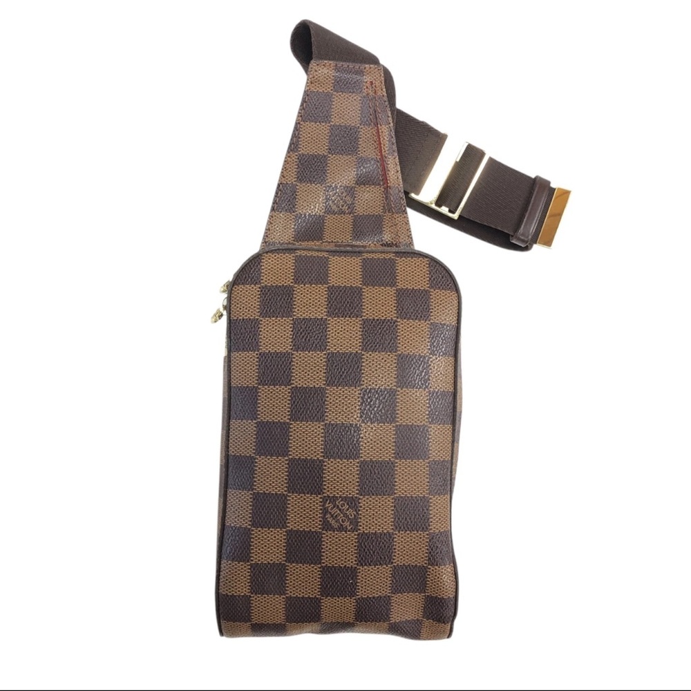 Brown Checkered Sling Bag